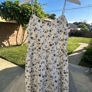 H&M Floral Mini Dress - Black and White